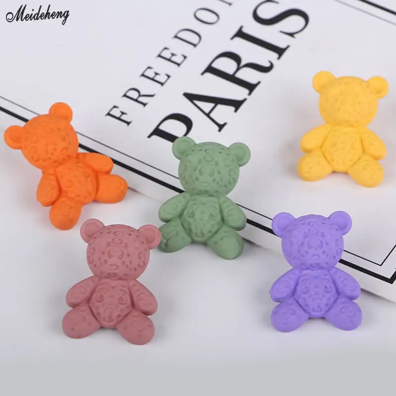 Акриловые Большие шарики с милым медведем для изготовления ювелирных изделий