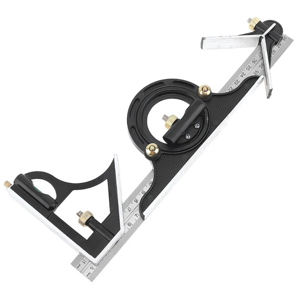 

300MM professional carpenter tools Combination Square Angle Ruler Stainless Steel protractor Multi-function Measuring Tool