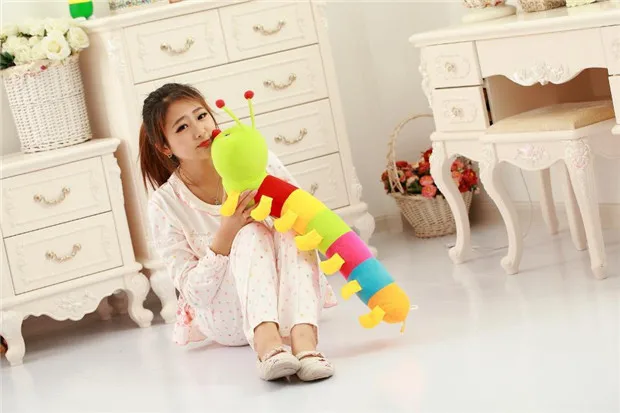 Симпатичные Красочные игрушечная гусеница милые плюшевые многоножки кукла