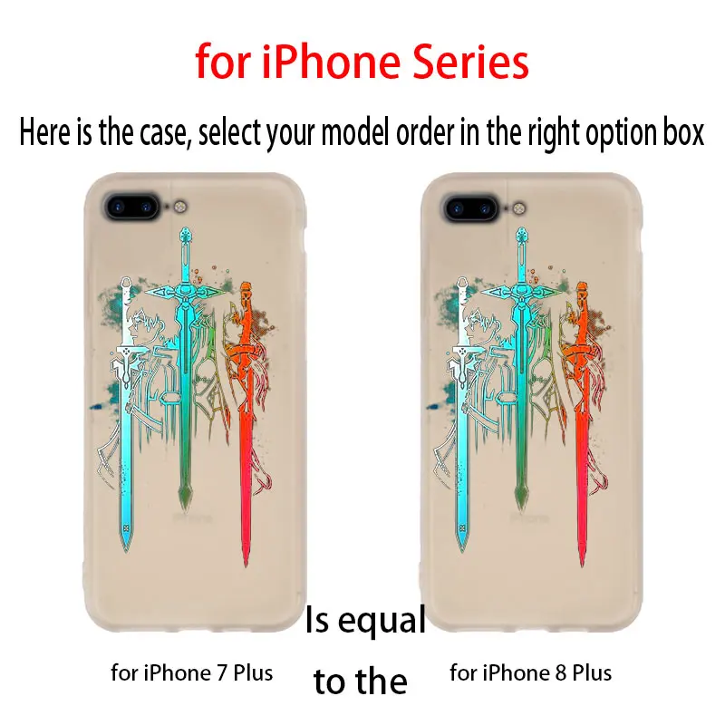 Чехол sword art online для iPhone 12 11 Pro X XS Max XR 8 7 6 Plus 5s SE 2020 S 1 Mini|Бамперы| |