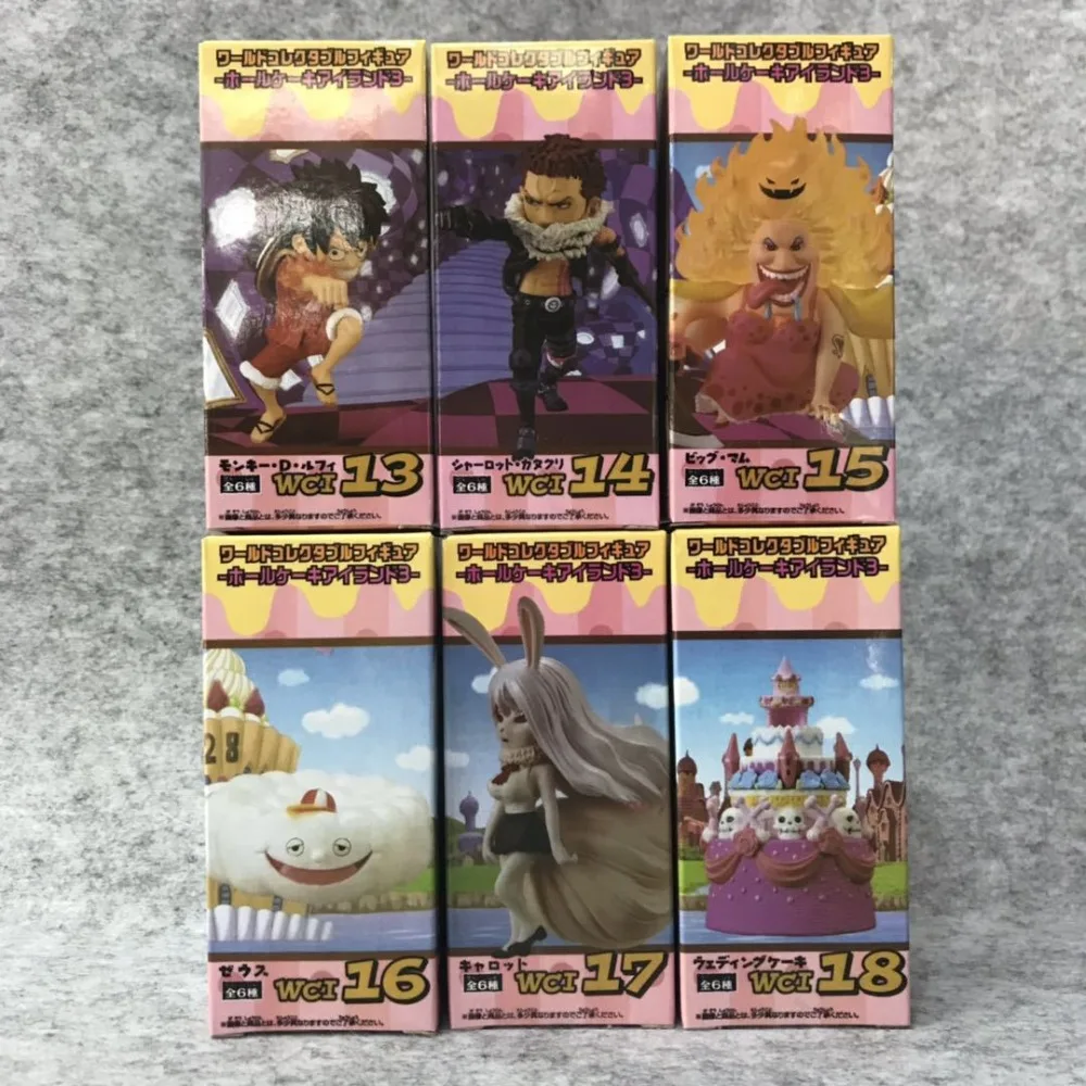 Аниме Одна деталь Figuarts 6 шт./компл. Луффи Шарлотта Katakuri Linlin Zeus морковь ПВХ экшн