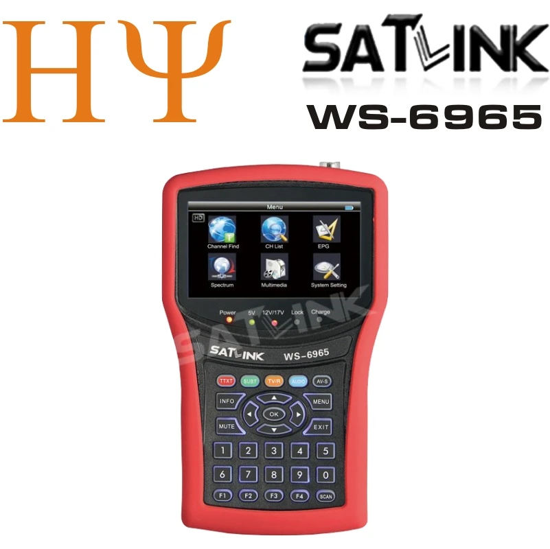 Satlink WS6965 WS 6965 HD DVB-T и DVB-T2 с анализатором спектра Finder цифровой измеритель Satlink WS-6965