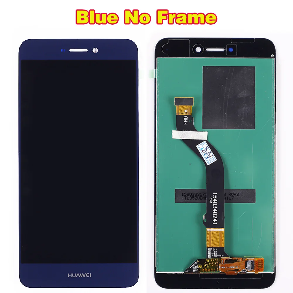 Blue Without Frame Huawei P8 lite ЖК-дисплей huawei P9 lite сенсорный экран 5,2 дюймов дигитайзер в сборе рамка с бесплатной стеклянной пленкой и инструментом - Цвет: Blue Without Frame