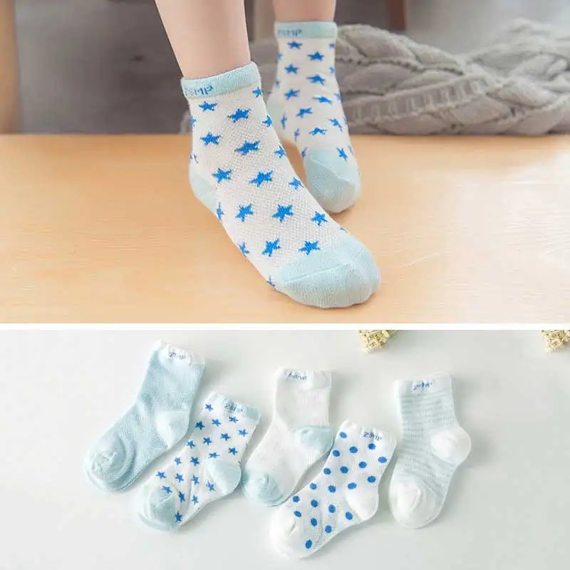 5 пара/лот 100% хлопковые носки для новорожденных Детские Носки ярких цветов