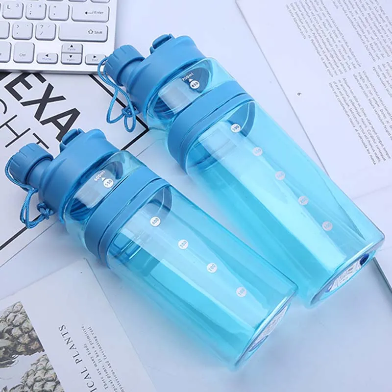 Пластиковая Спортивная бутылка для воды 610 мл 2 варианта использования с ручкой