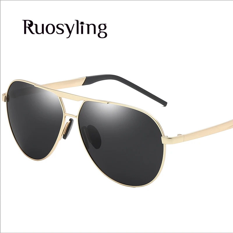 Мужские солнцезащитные очки Ruosyling ультралегкие винтажные матовые черные с