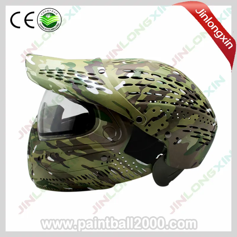 Green Camo HPAT Анти-туман полная голова пейнтбольная маска полное покрытие защитное снаряжение - Цвет: Green Camo