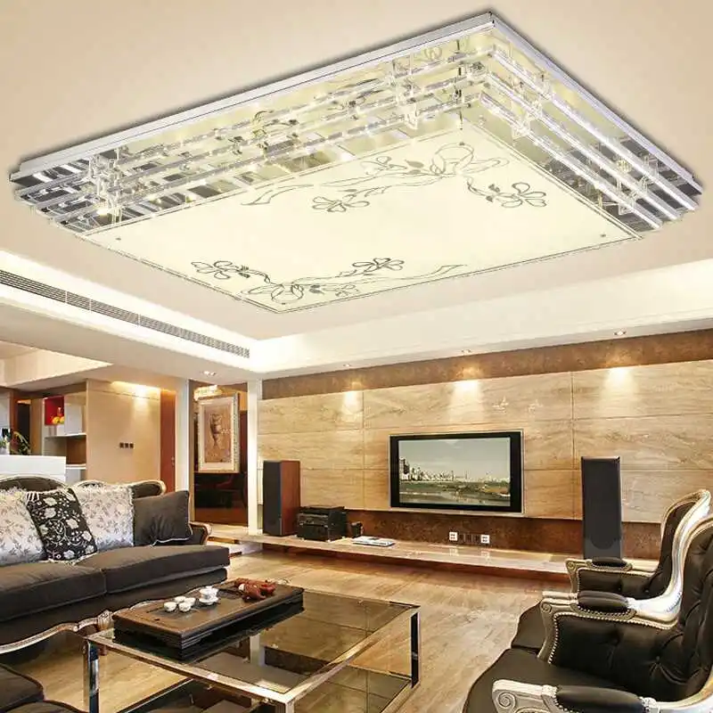 

LED Ceiling Lamp Crystal Light Rectangular Living Room Light Modern Simple Lamp Creative Bedroom Light ceiling lights ya75 SJ10