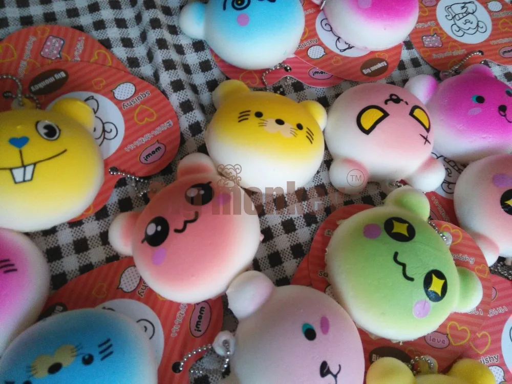 1 шт. Новинка 4 5 см PU corful Kawaii Мини милый Мишка мягкий Шарм для сотового