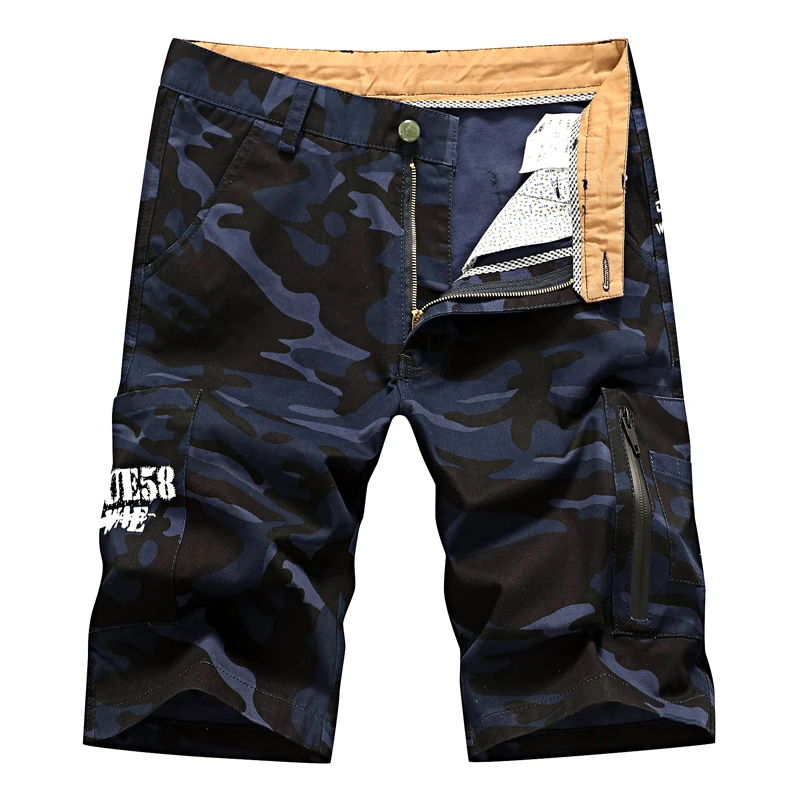 Мужские камуфляжные шорты модные повседневные Прямые хлопковые карго 3 цвета