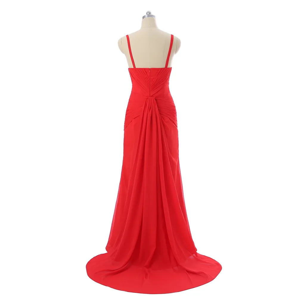 С низким вырезом на спине вечернее платья знаменитостей Русалка тонких бретелях