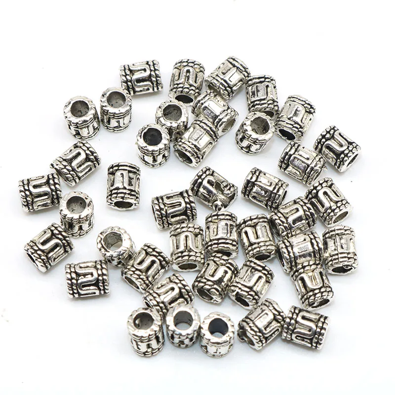 6 мм 100 шт./лот трубчатые шапочки для бусин посеребренные из цинкового сплава