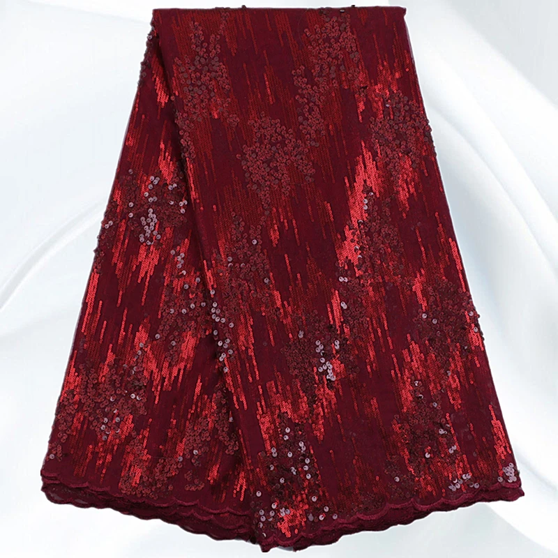 YN134 Top Quality Sequins African Net Lace Material Good Looking Tulle Fabric For Women Free Shipping | Дом и сад