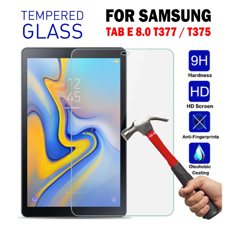 Tempered Glass Ударопрочный Eva детский чехол для " samsung Galaxy Tab E 8,0 T377 SM-T377V T375 чехол портативная ручка Подставка для планшета Fundas - Цвет: Tempered Glass