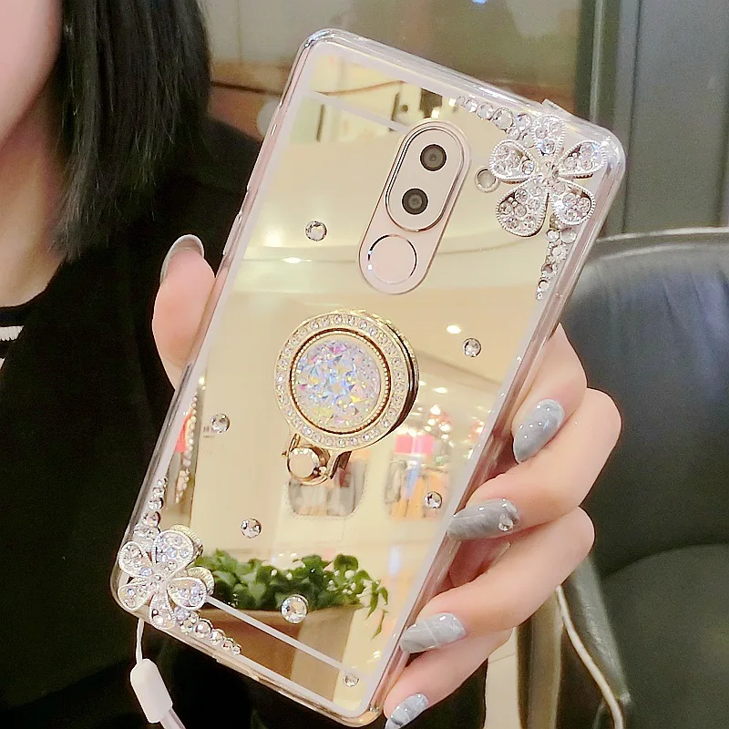 Зеркальный блестящий футляр для huawei P20 Pro P30 чехол P9 P10 plus mate 10 20 pro honor 9 lite 7a P чехол для смартфона honor 6X 7X держатель