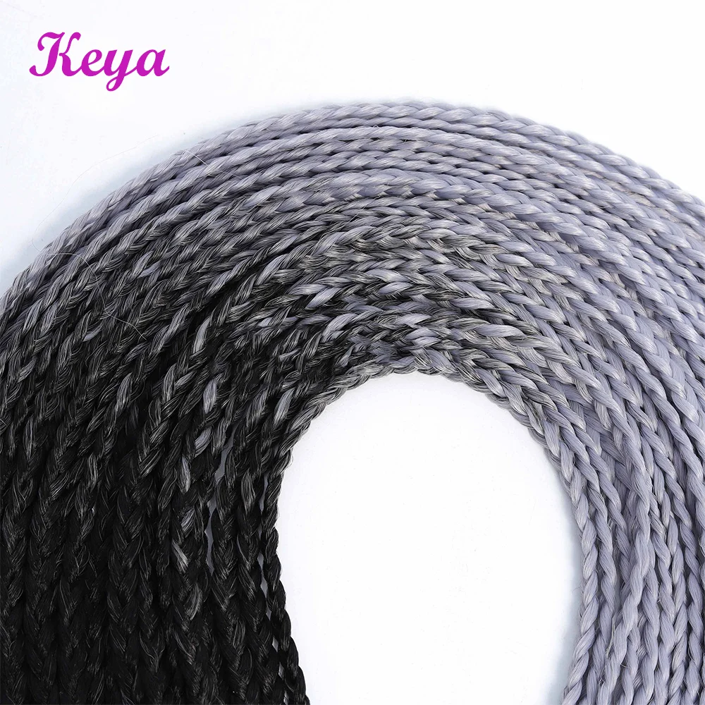 Омбре розовые волосы синяя коробка косички 100 искусственные для наращивания