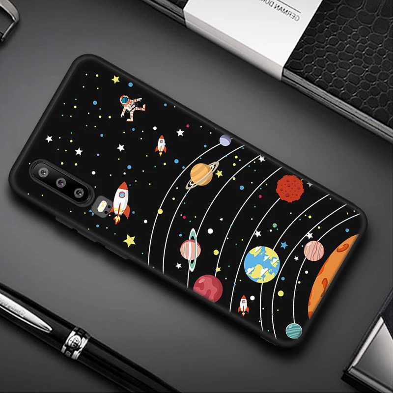 Чехол из мягкого ТПУ с рисунком для huawei P20 Pro P30 Lite P20Lite P30Lite Чехол черный матовый чехол для huawei P20 Lite P30 P20Pro P30Pro