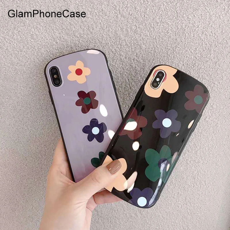 Модный чехол GlamPhoneCase с цветами для телефона iPhone XS Max XR XS X 8 plus 8 7 plus 7 6 S/6 Plus Симпатичные, из мягкого ТПУ чехол для телефона