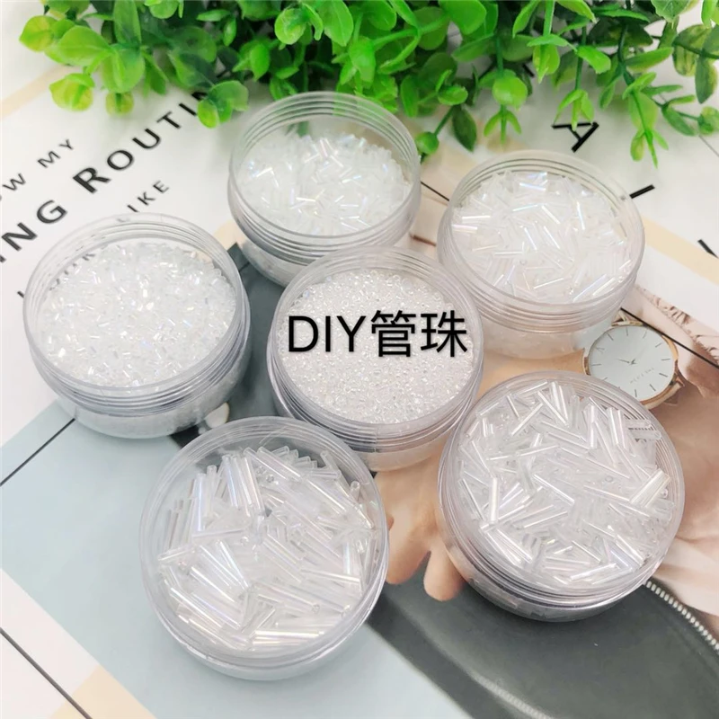 Holesale diy 2 мм бисер цилиндрическое стекло трубка Стеклярус хрустальные