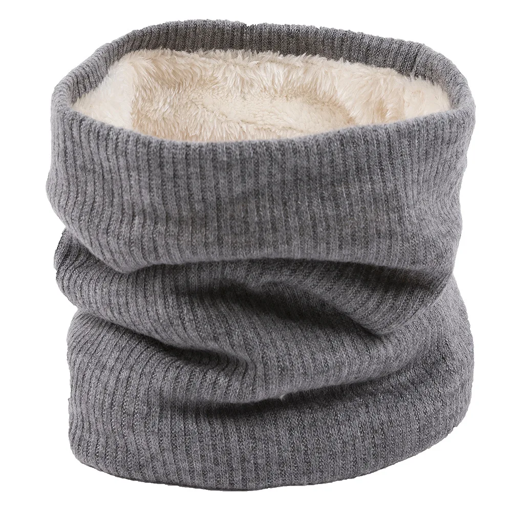 Унисекс зимний шарф Infinity с искусственным мехом вязаный теплый мягкий толстый