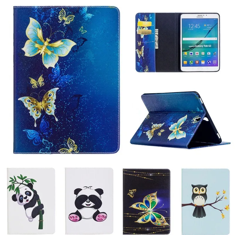 Для Tab S3 9 7 чехол мультфильм кошелек Panda принципиально для Samsung Galaxy T820 SM T825 планшета