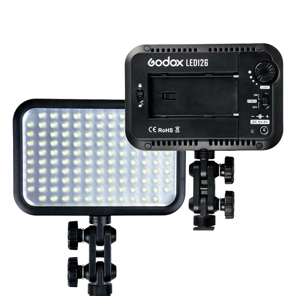Godox LED 126 LED-126 видео Лампа для цифровой камеры видеокамеры DV Canon Nikon Sony Pentax Olympus Panasonic