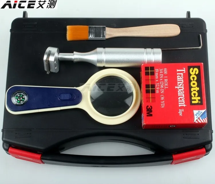 

The paint film is marked with a grid / 100 grid knife / adhesion tester / blade / tape plastic box with 1 blades.