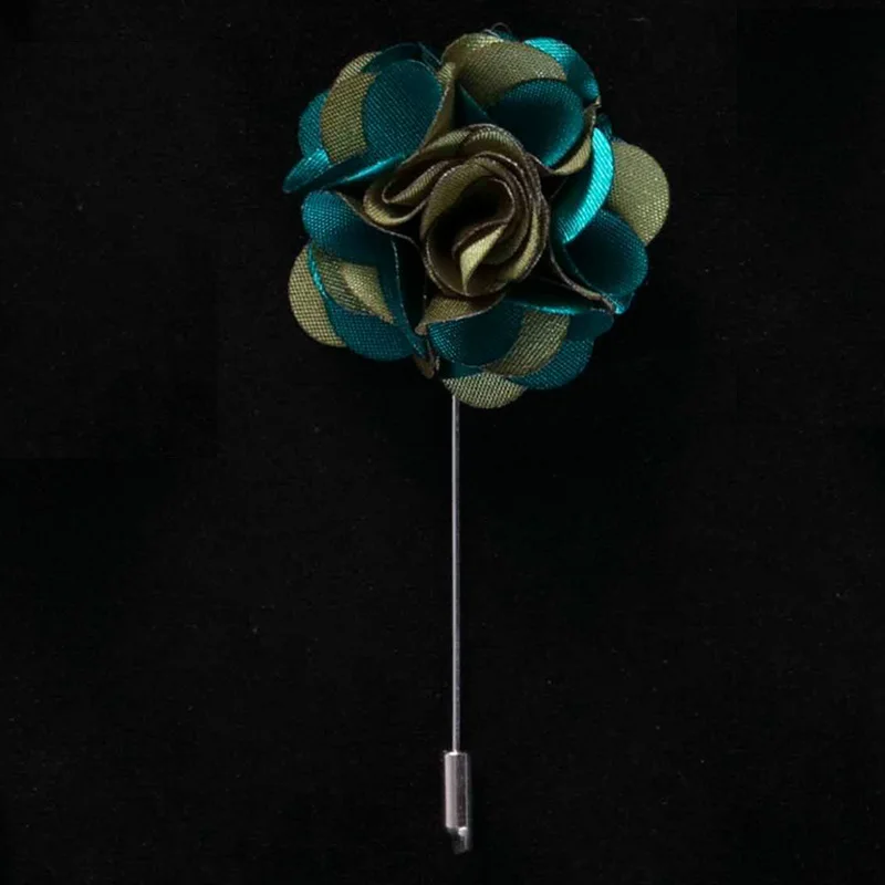 No.9 lapel pin Тканевая булавка на лацкане, ручная работа, два цвета, смешанная ткань, для мужчин и женщин, для костюма, игла, брошь, 15 цветов, модная, многофункциональная брошь на булавке - Окраска металла: No.9 lapel pin