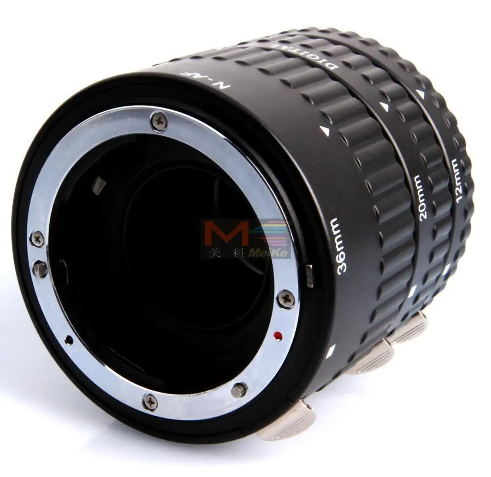 Meike N-AF1-B Auto Focus Macro Extension Tube Set 12 20 36mm Adapter Ring For Nikon D3100 D5000 All DSLR AF AF-S DX Camera Lens enlarge