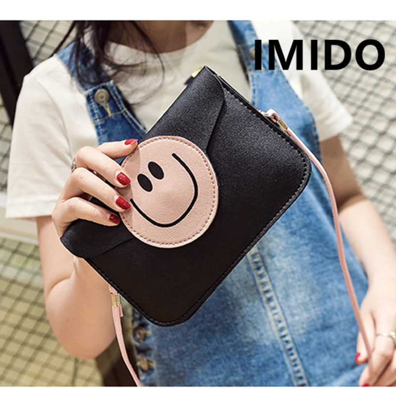 IMIDO 2019 летняя Новинка брендовая модная дикая улыбка маленькое плечо японский и