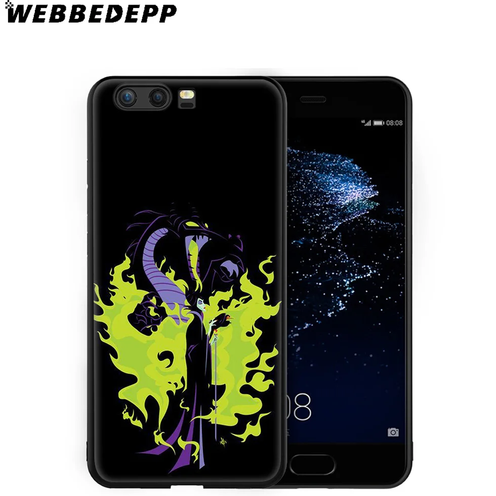 WEBBEDEPP Witch Maleficent Soft Case for Huawei P8 P9 P10 P20 P30 Lite Pro P Smart Z Plus 2019 Y6 Prime 2018 2017 Mini |