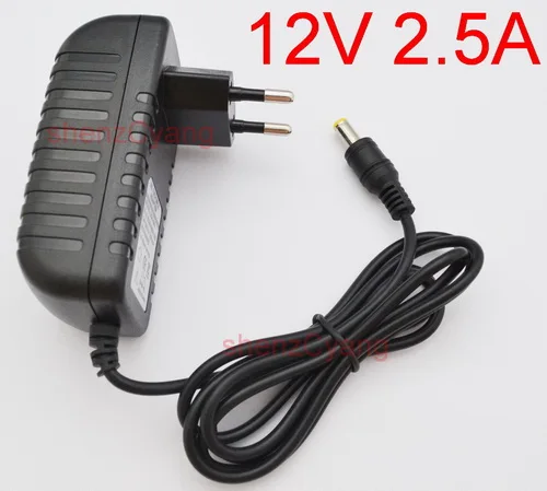 12V 2.5A 1 шт 12V 500mA 12V 1A 12V 1.5A 12V 2A 12V 2.5A 12V 3A AC 100 V-240 V конвертер адаптер Питание ЕС Штекер 5,5 мм x 2,1-2,5 мм - Цвет: 12V 2.5A