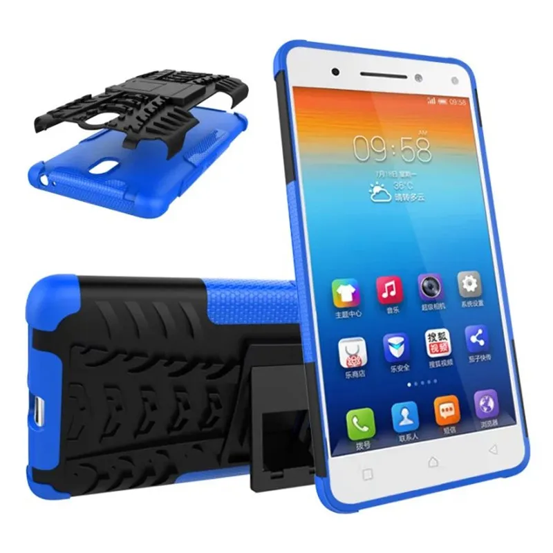 For Vibe S1 shell skin Mix Color TPU&PC Plastic Dual Armor Hybrid case with Stand Lenovo Cover |