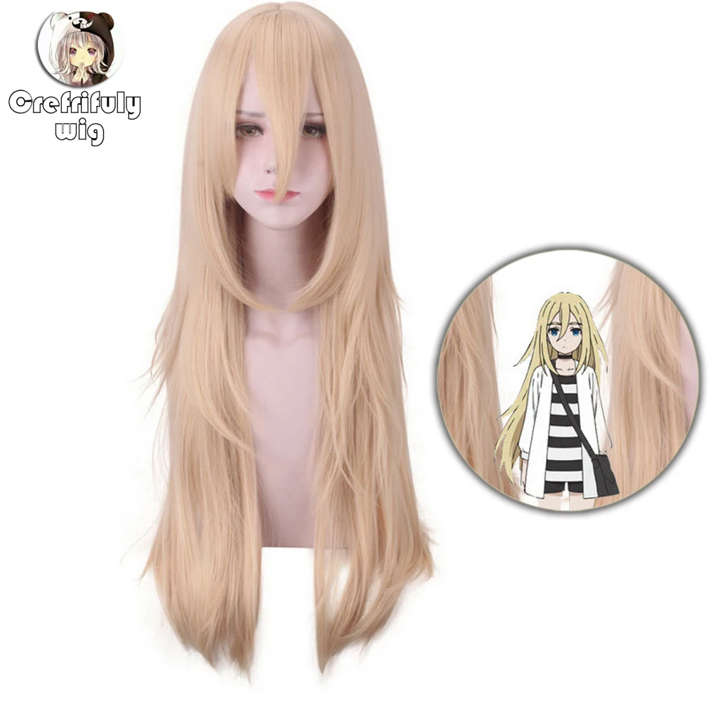 

Angels of Death Rachel Gardner Ray Long Straight Blonde Cosplay Wig Costume Synthetic Hair Party Wigs For Women Free Shipping