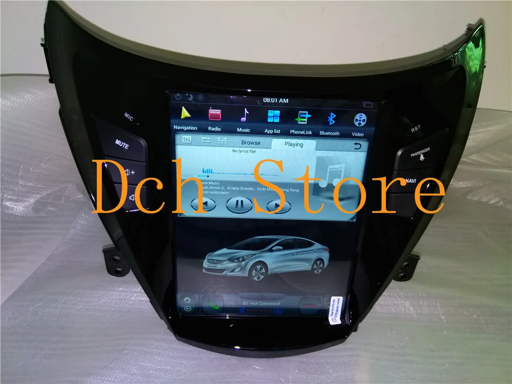 10,4 дюймов вертикальный экран Tesla стиль Android 8,1 автомобильный DVD gps плеер для hyundai elantra Avante 2011 2012 2013 навигация PX6