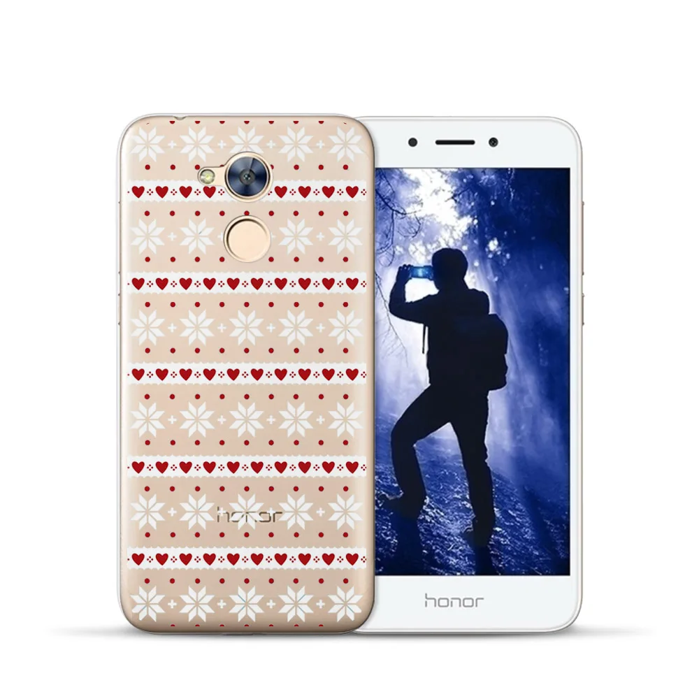 Снежинки чехол для Fundas Huawei Honor 6a случае Новые поступления прозрачный ТПУ Телефон