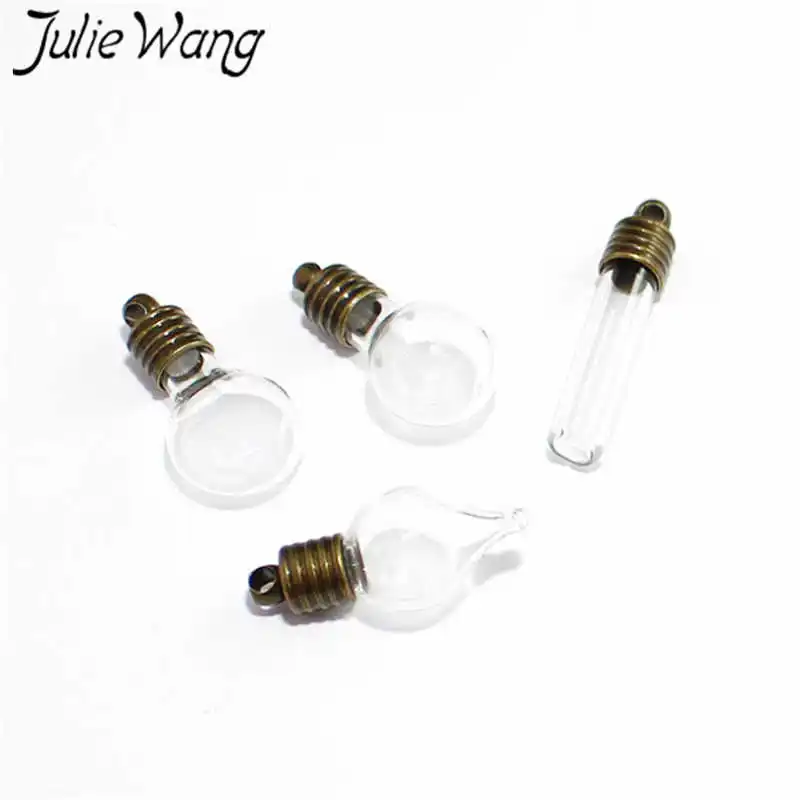 Julie Wang 1 шт. стеклянный флакон бутылки желаний флаконы банки мульти формы пробки
