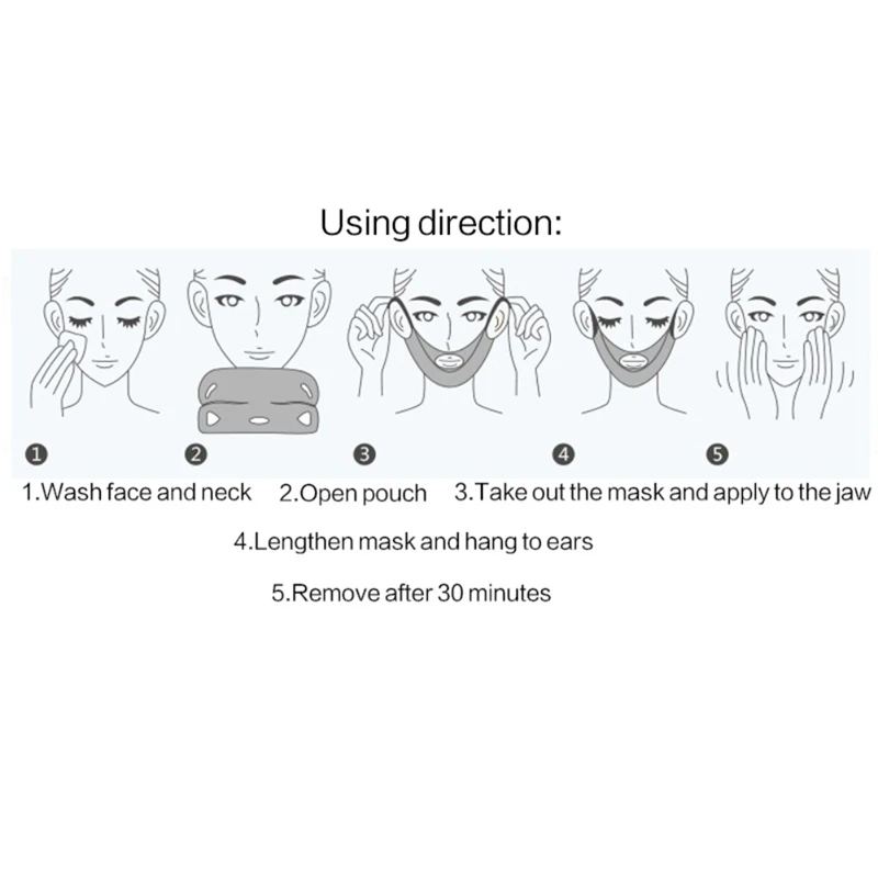 4D Ушные крючки v образная маска для лица устранения двойного подбородка V