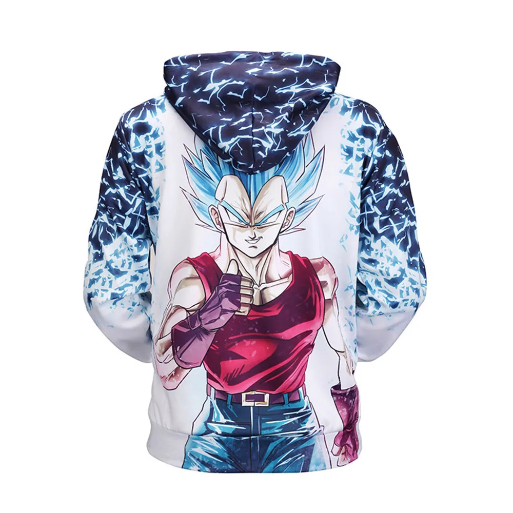 Косплей Dragon Ball Saiyan 3D принт свитер пальто Топы Куртка бейсбольная одежда