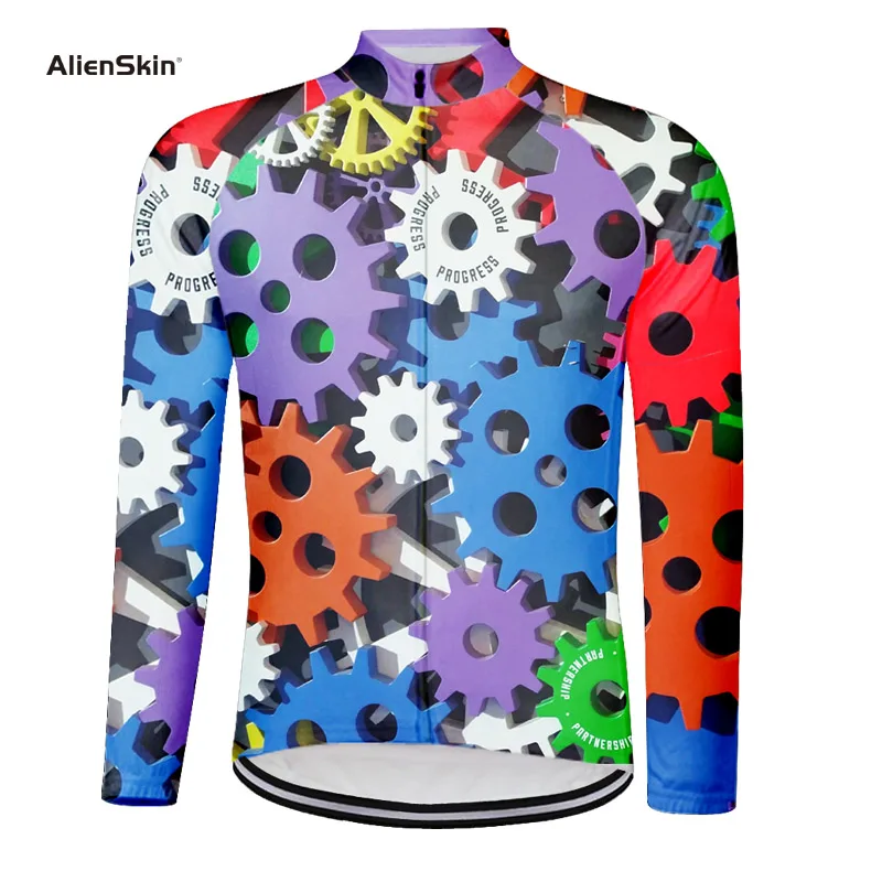 Зимняя велосипедная Джерси с длинным рукавом Рубашки Топы одежда для горного