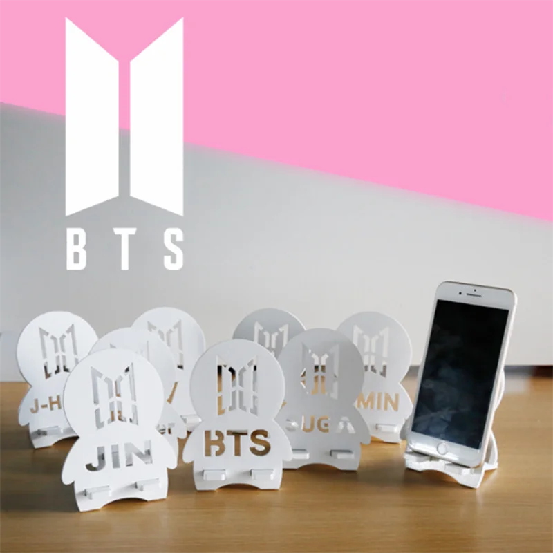 BTS Bangtan мальчики мобильного телефона стоять корейских деревянный Ленивый Кровать