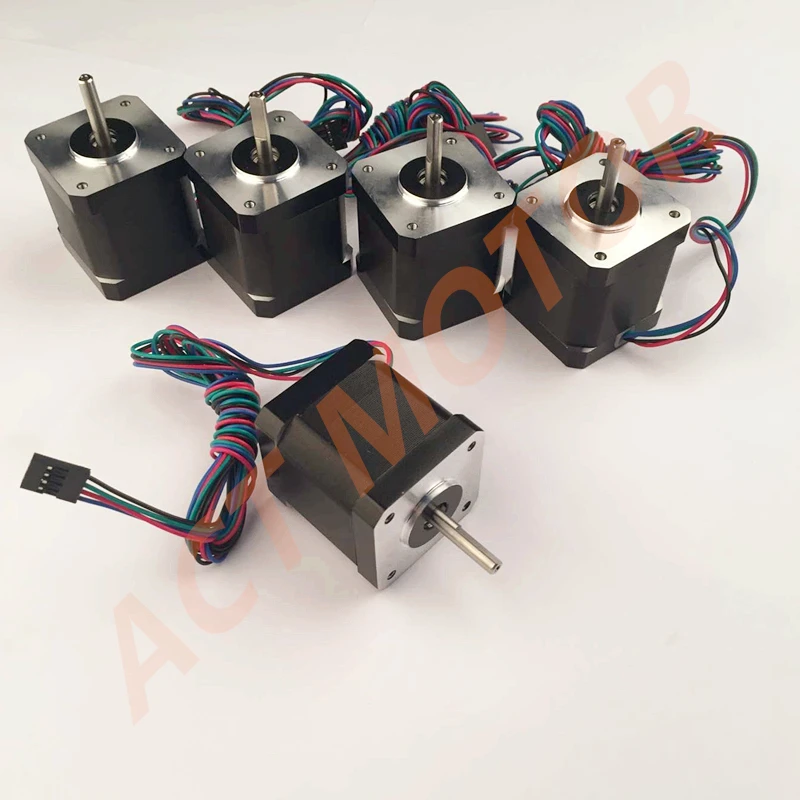 

Top Quality!ACT 5PCS Nema17 Stepper Motor 17HS5415P1-X6 75oz-in 48mm 1.5A 4-lead CE ROSH ISO Factory Direct Sale