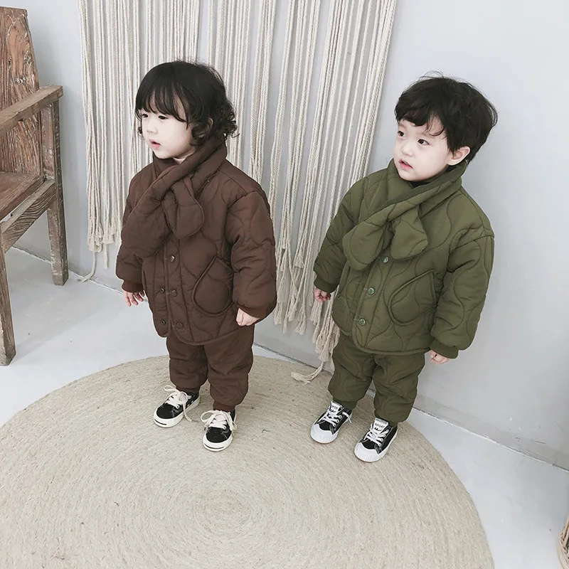 2018 Зима Новое поступление корейский стиль хлопок чистый цвет утолщенные теплые