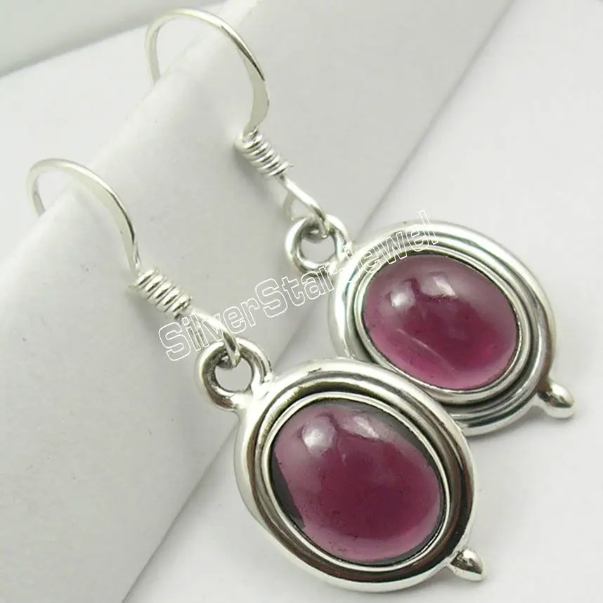 Серебряный гранат милые серьги-подвески 3,4 см религиозные украшения изменение