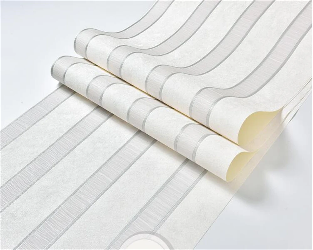 

beibehang behang Excellent quality waterproof PVC wallpaper modern minimalist 3D vertical stripes plain wall papers home decor
