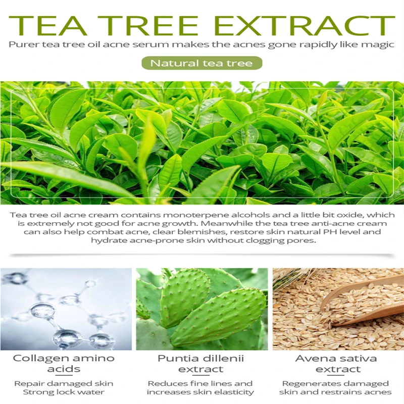 Сыворотка для лица от акне и шрамов, 1 шт., для VIBRANT Glamur tea Tree Repair
