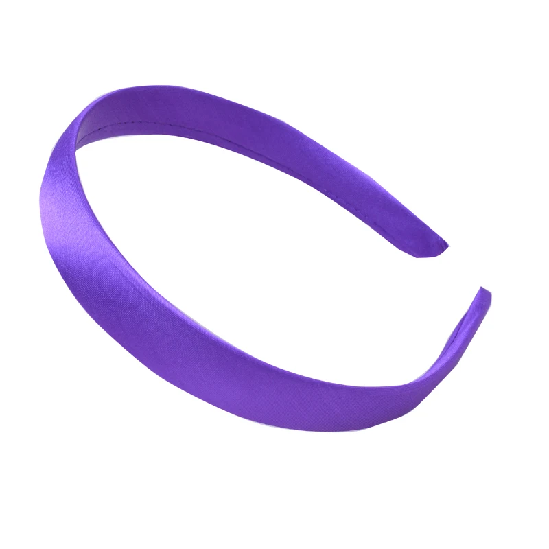 purple 2 см широкая сатиновая повязка на голову для девочек, повязка на голову, аксессуары на голову, детская лента, корона, повязка на голову для женщин, полимерные повязки на голову - Цвет: purple