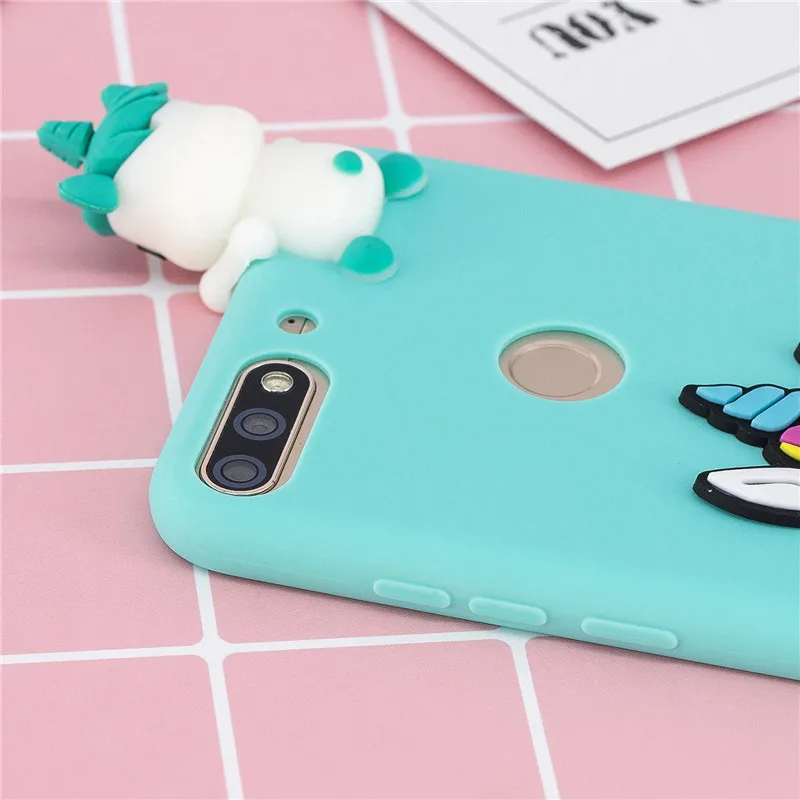 Y7 чехол для Coque huawei Y7 чехол s для huawei Y7 Prime чехол мультяшная 3D кукла игрушка Мягкий силиконовый чехол для телефона для женщин