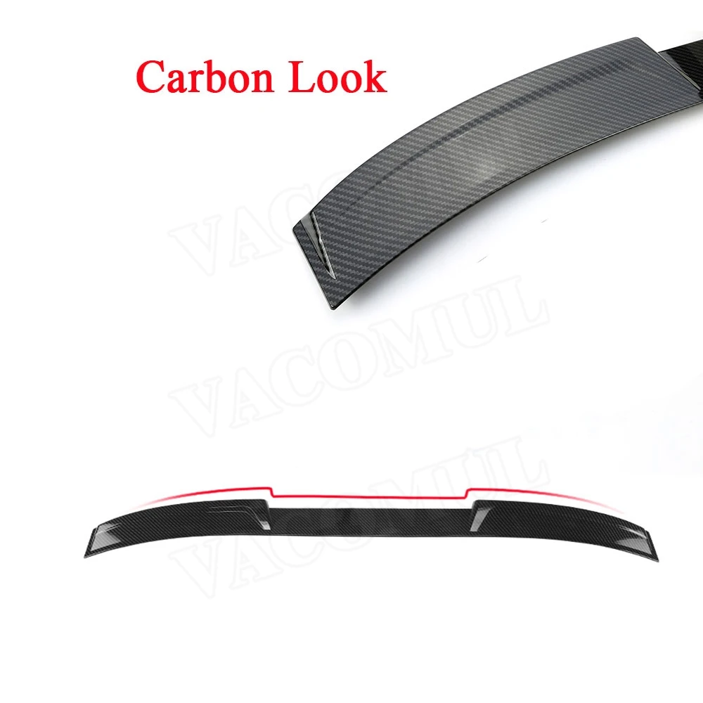 Carbon Look Черный Задний спойлер на крыше лобовое стекло Отделка наклейка для Volkswagen CC VW Passat CC ABS Пластиковые крылья - Цвет: Carbon Look
