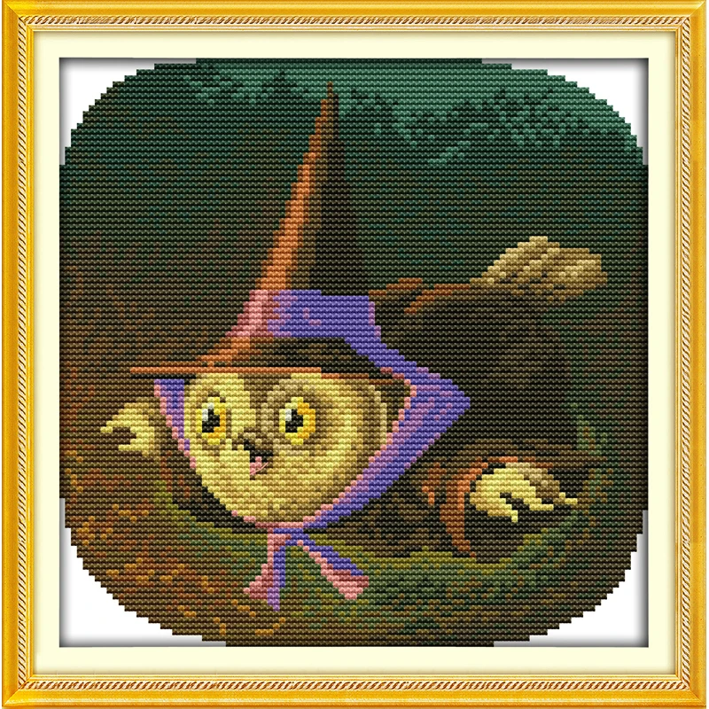 Everlasting Love Magic Owl Chinese Cross Stitch Kits Ecological Cotton Stamped Printed 14CT DIY Gift Wedding Decoration For Home | Дом и сад